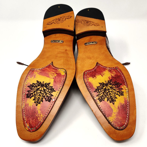 NWOB Asil Alligator Handcrafted Bespoke Custom Wingtip Shoe in Cognac Mens 11 - Picture 14 of 16